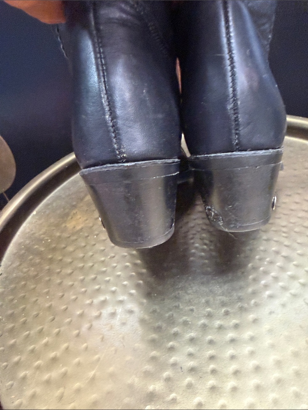 Harley-Davidson Vintage Black Leather Knee-High Lace-Up Women's Boots - Picture 8 of 11